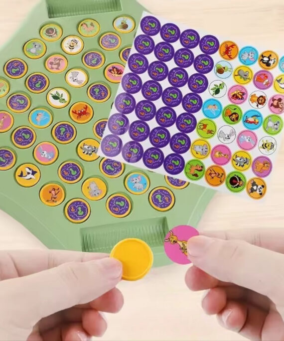 Animal and fruit flip memory game