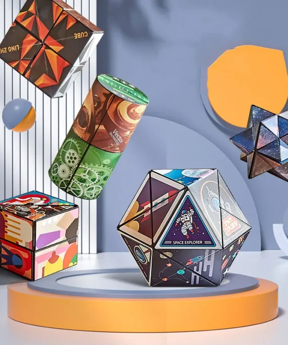 Geometriske 3D-magiske kuber