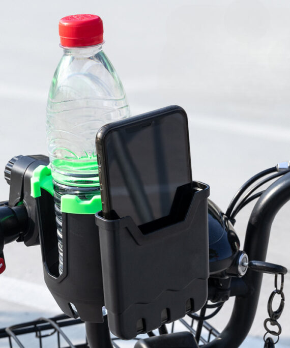 2-i-1 sykkelkopp og telefonholder