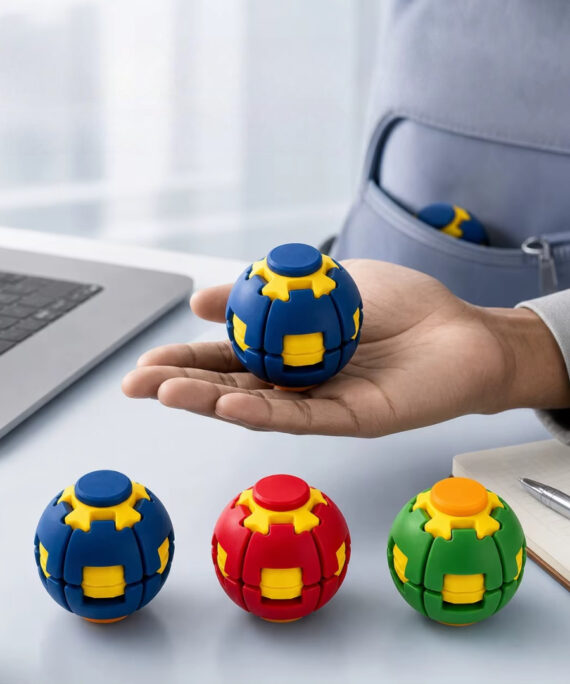 Fargerik leketøyball for stressavlastning