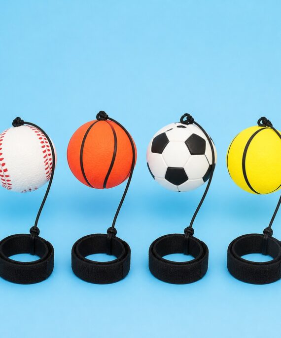 Elastisk svampball som spretter tilbake (4 stk.)