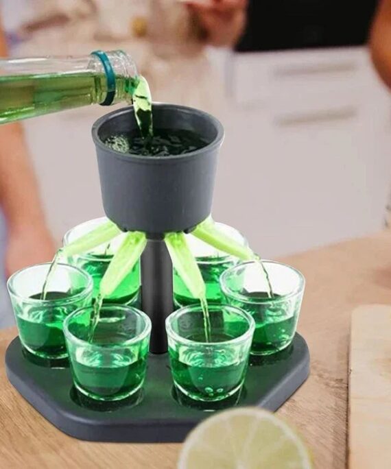 Drikkedispenser med 6 glass