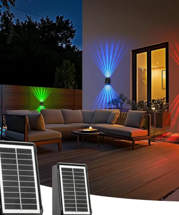 Solar utomhus vattentät vägglampa
