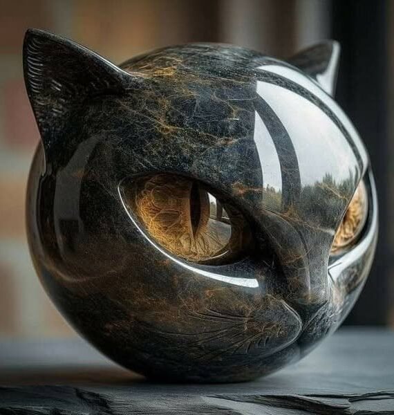 Skulptur av kattögon