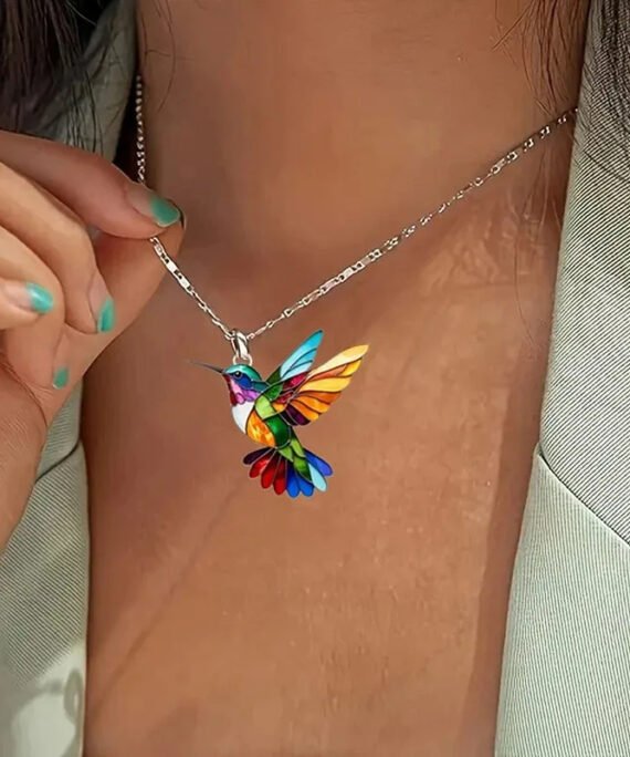 Majestic hummingbird necklace