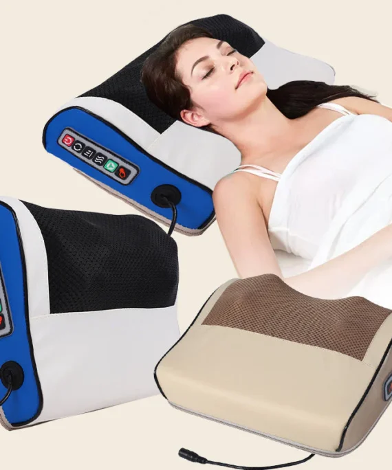 Multifunctional kneading massage pillow with heat