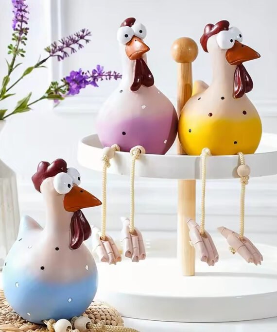 Decorative garden chickens