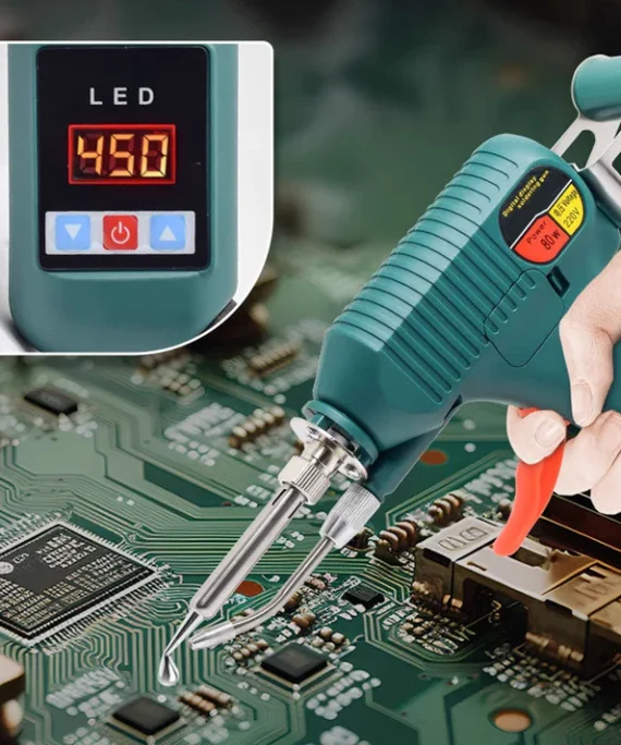 Automatic soldering iron with digital display