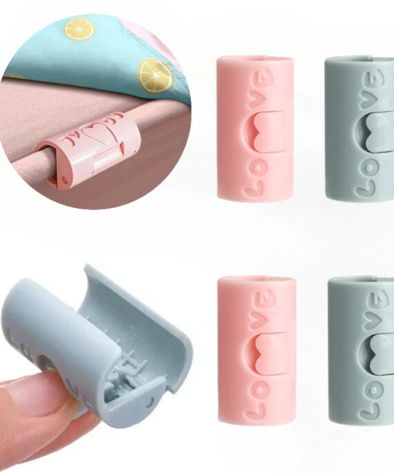 Non-slip bed sheet clips