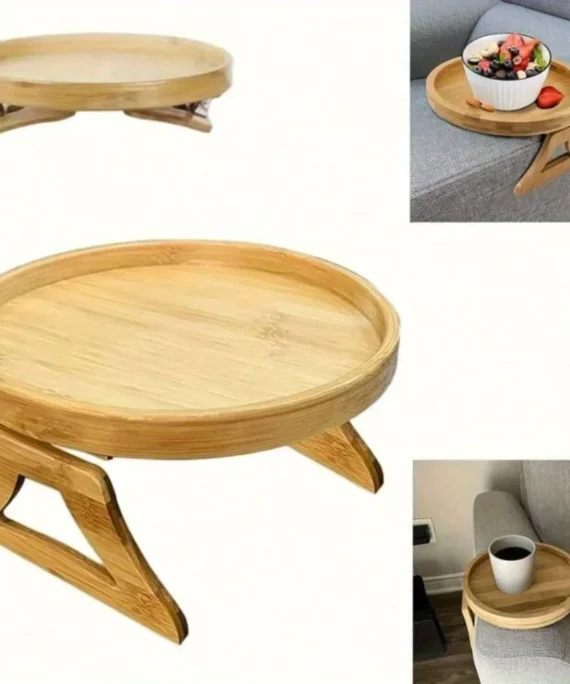 Wooden sofa side table