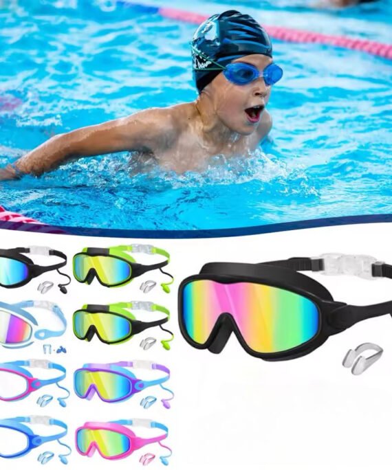 Anti-fog swim goggles set for kids