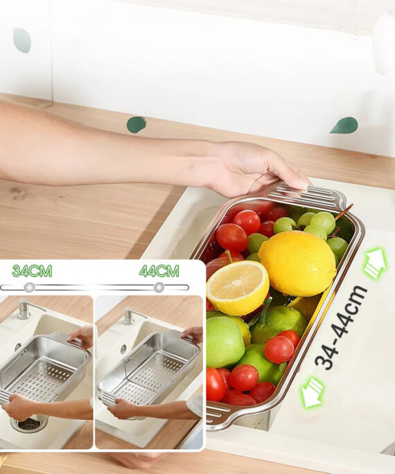 Extendable sink strainer basket