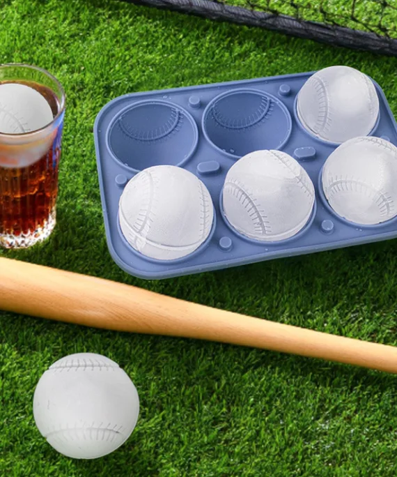 Baseball ice sphere mold