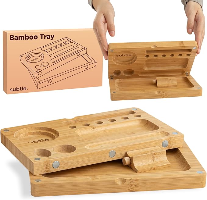 Multi-use bamboo tray