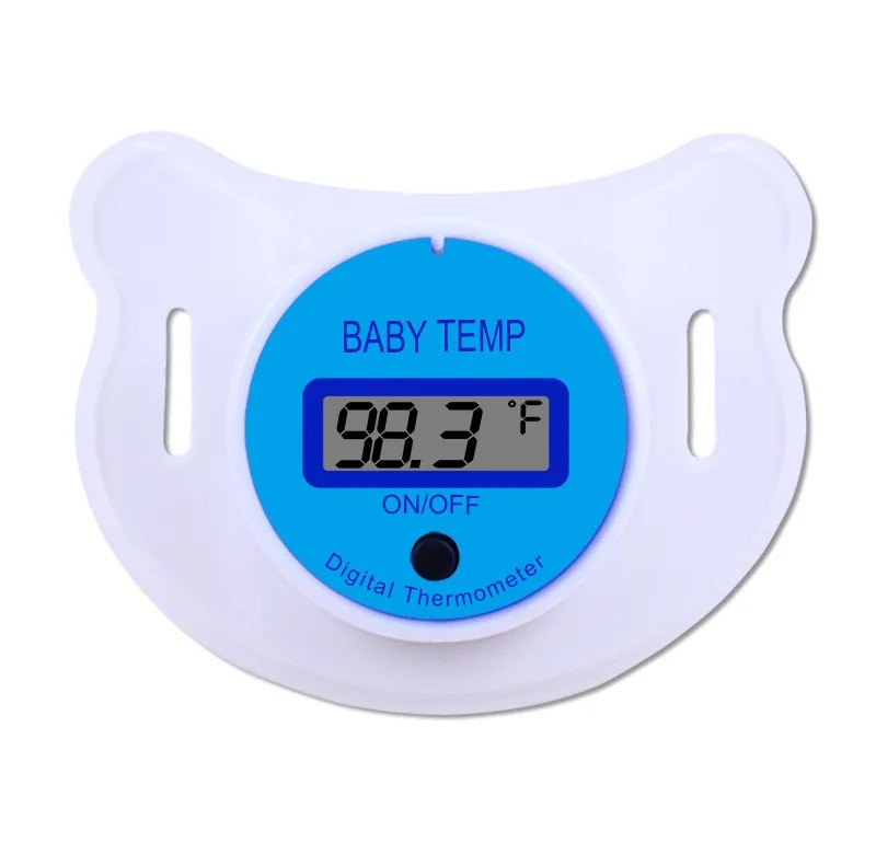 Blue pacifier thermometer