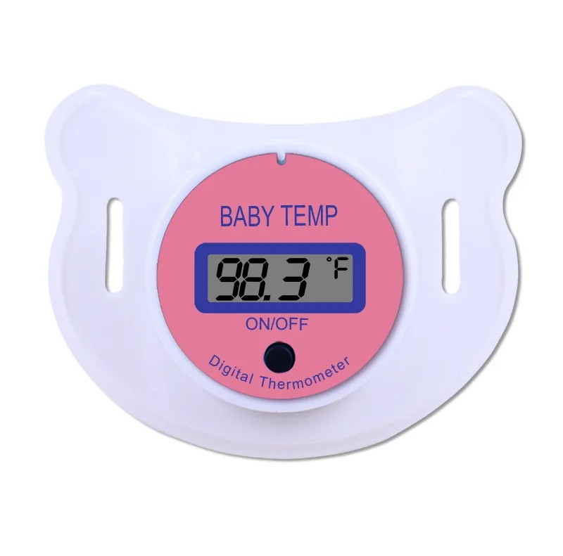 Pink pacifier thermometer