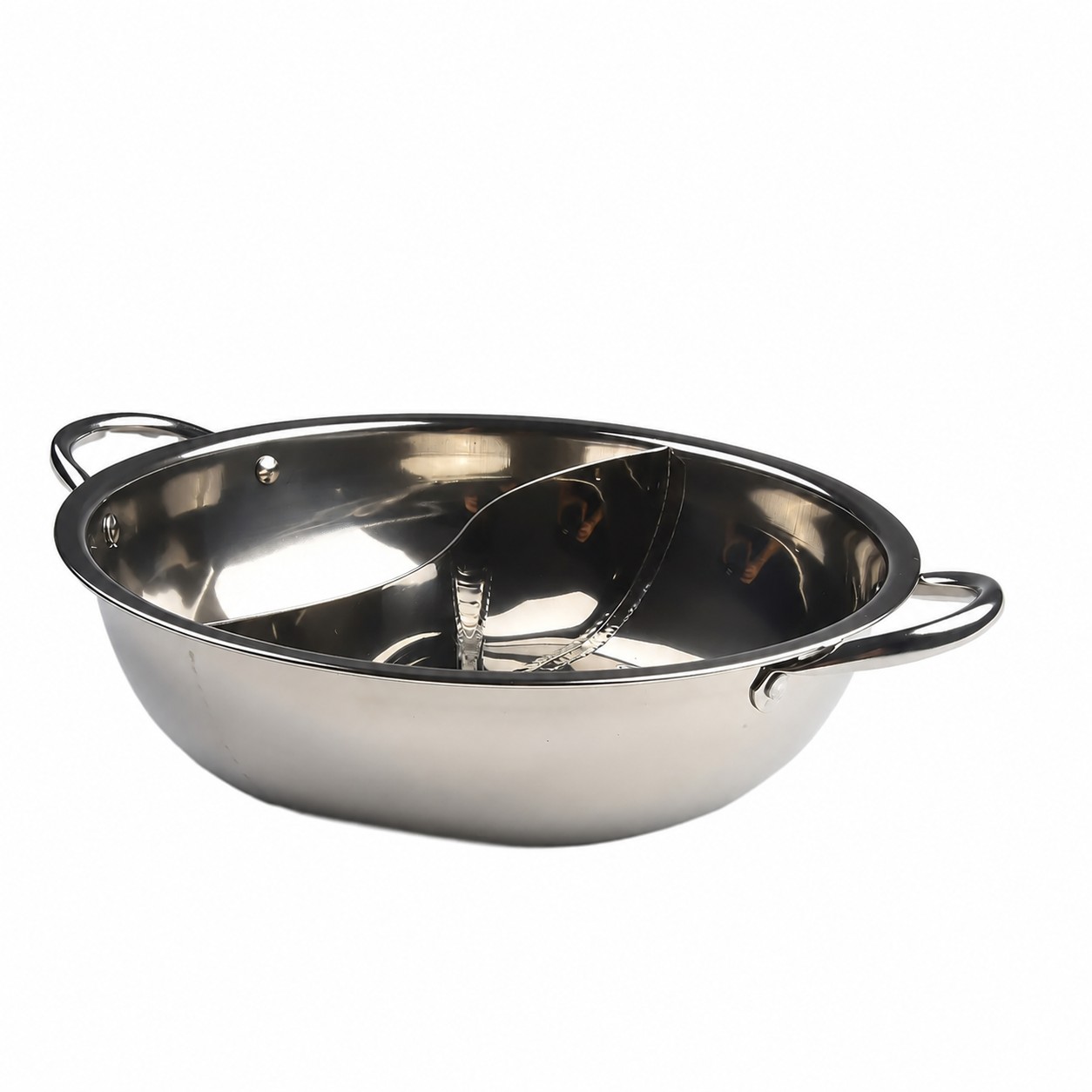 Stainless steel divided hot pot