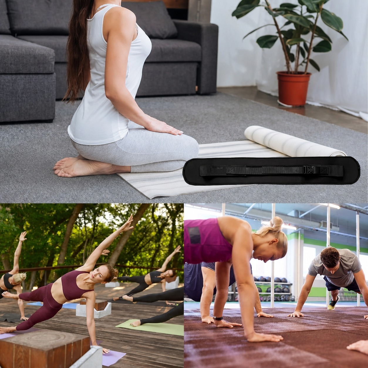 Padded exercise belt suited to home, outdoor and gym training