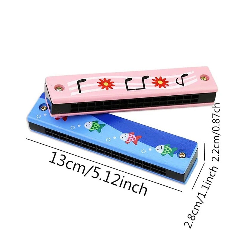Children's wooden harmonica dimensions