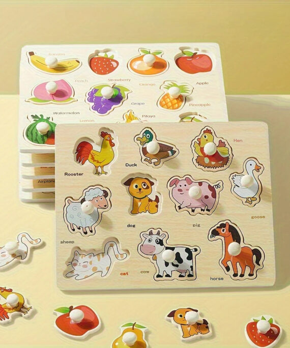 Wooden puzzle board