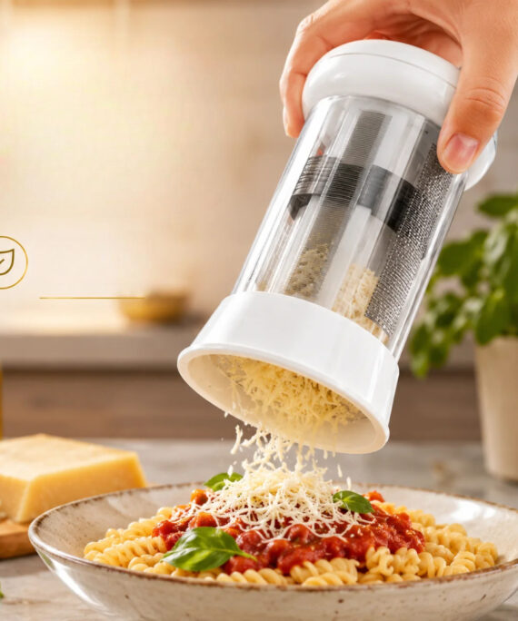 Rotating 4-sided cheese grater