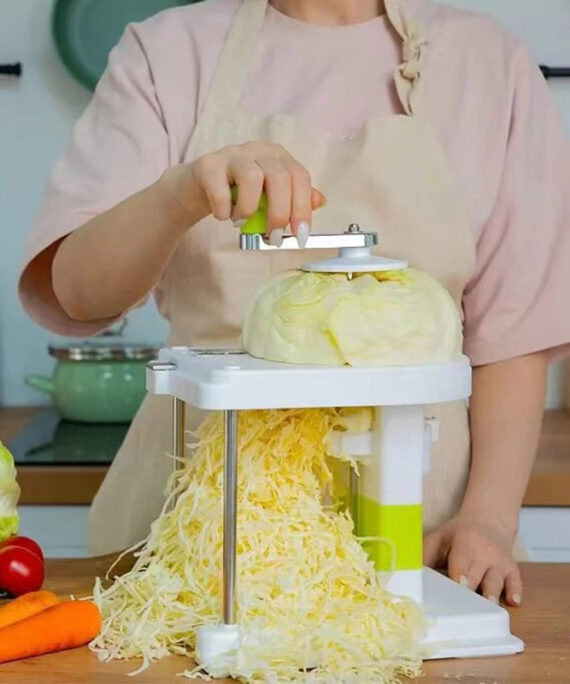 Rotary cabbage slicer