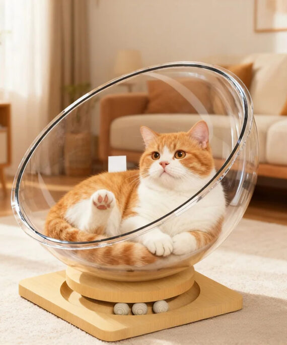 Transparent cat bed
