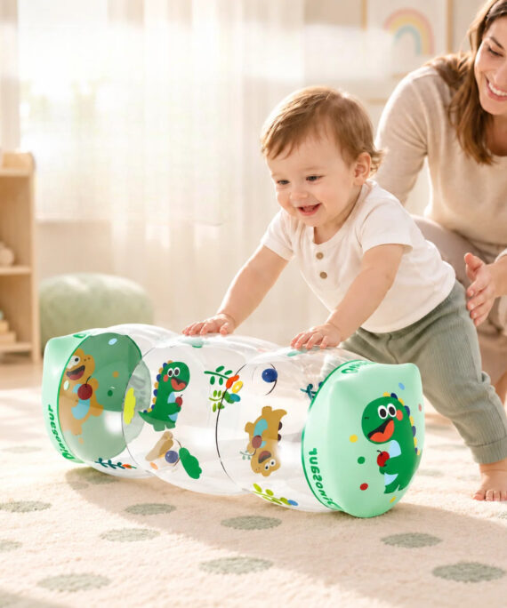 Inflatable crawling roller