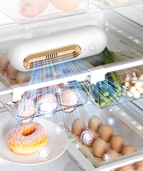 Mini fridge ozone deodorizer