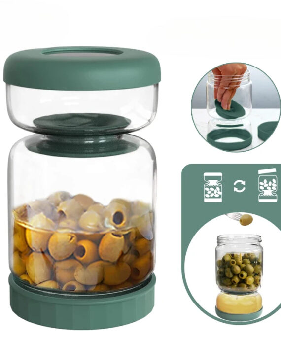 Glass pickles jar