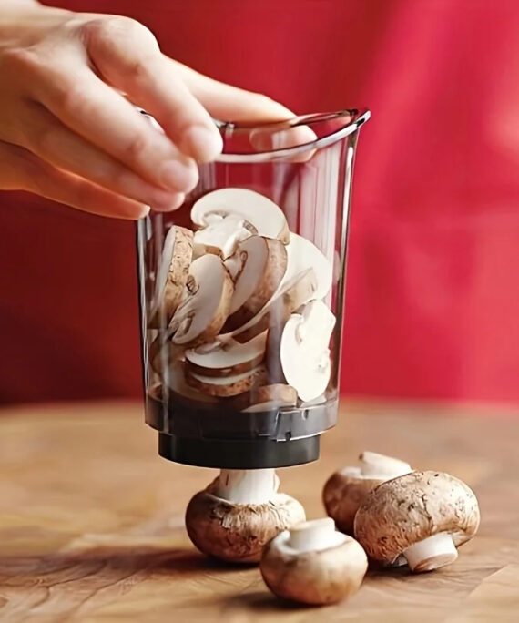 Quick-cut slicer cup