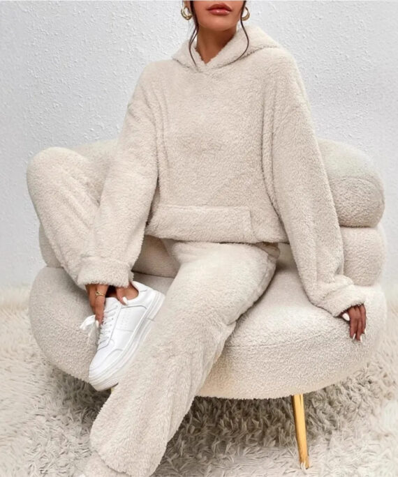 Cozy warm hoodie and pants set