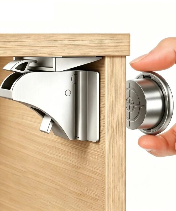Self-adhesive magnetic lock
