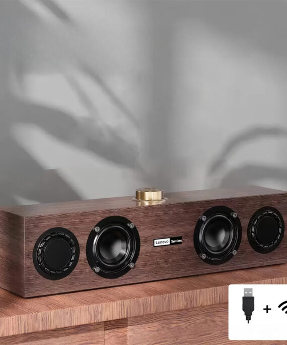 Lenovo wooden desktop Bluetooth speaker