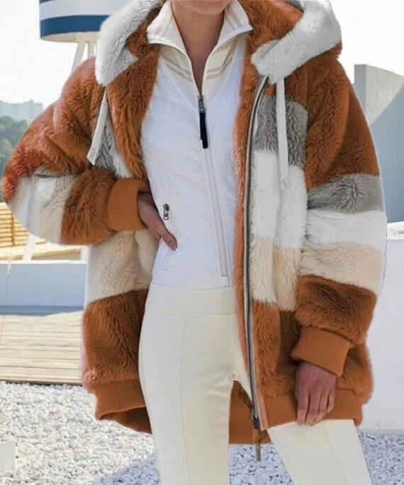 Oversized plush fleece jacket